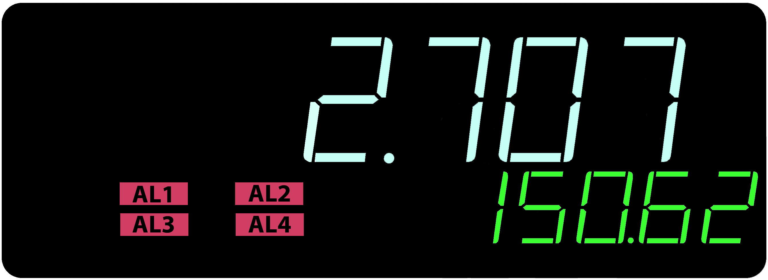 Programmable digital meter of pulses, frequency, rotational speed